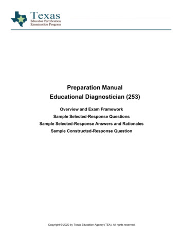 Educational Diagnostician (153) Prep Manual - Tx.nesinc 