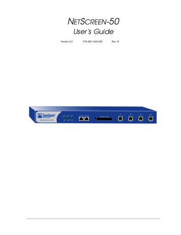 NetScreen-50 User's Guide - Juniper Networks