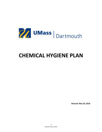 Chemical Hygiene Plan - UMass D