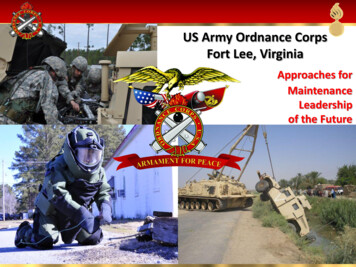 US Army Ordnance Corps Fort Lee, Virginia - SAE International