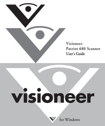 Visioneer Patriot 680 Scanner User's Guide - Newegg
