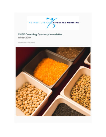 CHEF Coaching Quarterly Newsletter - Institute Of Lifestyle Medicine
