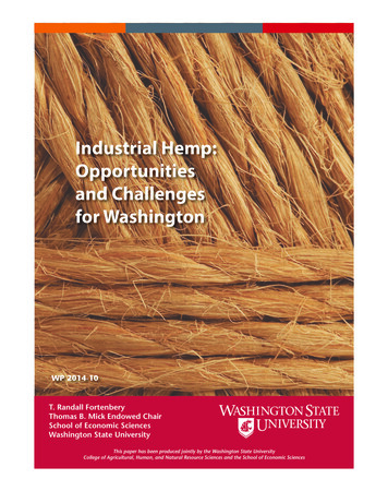 Industrial Hemp: Opportunities And Challenges For Washington