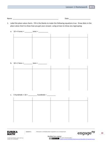 Lesson 1 Homework - WELCOME TO 4TH GRADE MATH MRS. GAINES' CLASSROOM