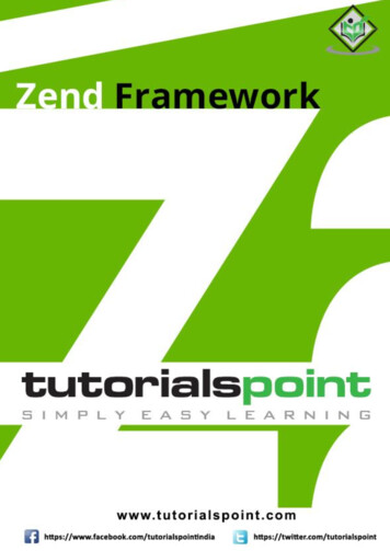 Zend Framework - Tutorialspoint 