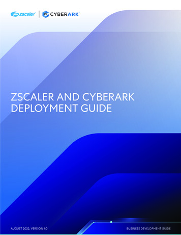 Zscaler And CyberArk Deployment Guide
