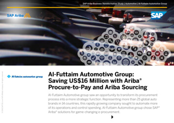 Al-Futtaim Automotive Group: Saving US 16 Million With Ariba Procure .