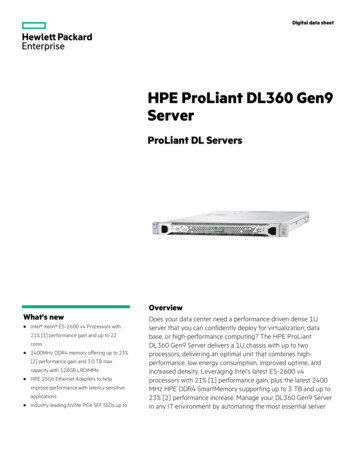 HPE ProLiant DL360 Gen9 Server Digital Data Sheet - Etilize