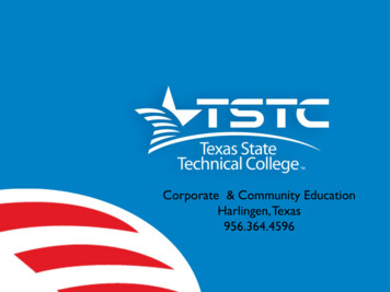 Corporate & Community Education Harlingen, Texas 956.364