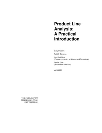 Product Line Analysis: A Practical Introduction
