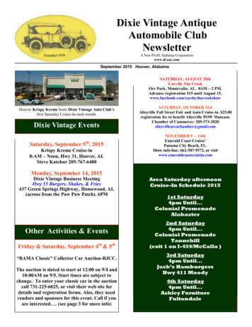 Dixie Vintage Antique Automobile Club Newsletter