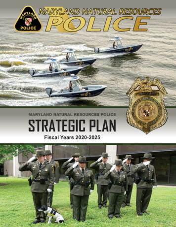 Maryland Natural Resources Police STRATEGIC PLAN