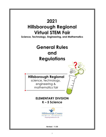 2021 Hillsborough Regional Virtual STEM Fair