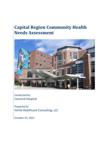 Capital Region Community Health Needs Assessment - Concord Hospital
