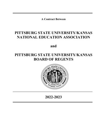PITTSBURG STATE UNIVERSITY/KANSAS NATIONAL EDUCATION ASSOCIATION And .