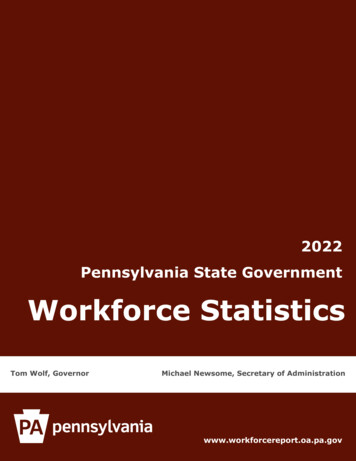 2022 Pennsylvania State Government Workforce Statistics