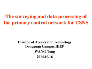 The Surveying And Data Processing Of The Primary Control Network For CSNS