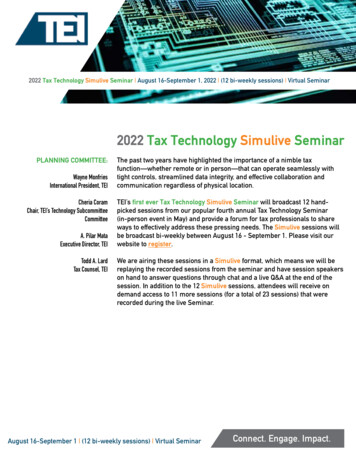 2022 Tax Technology Simulive Seminar