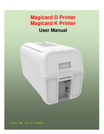 Magicard D Printer Magicard K Printer - Usermanual.wiki