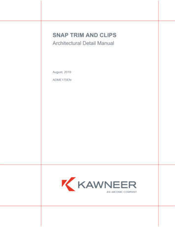 575 Snap Trim And Clips For Kawneer Windows