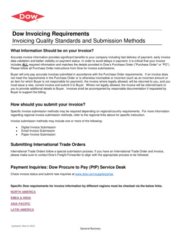 Dow Invoicing Requirements