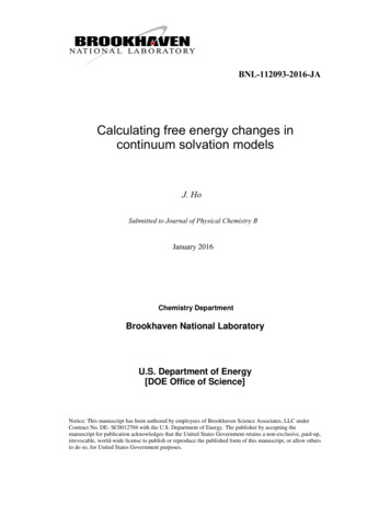Calculating Free Energy Changes In Continuum Solvation Models