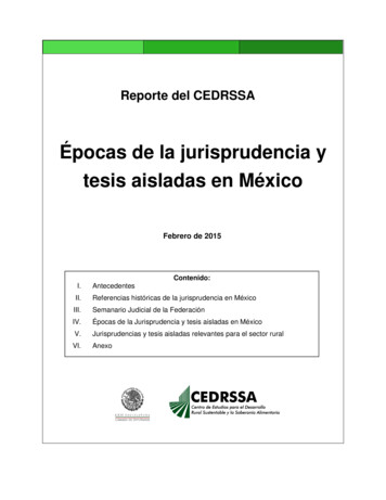 Épocas De La Jurisprudencia Y Tesis Aisladas En México