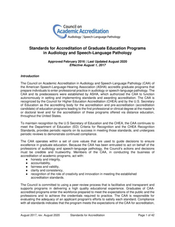 Accreditation Standards For Graduate Programs