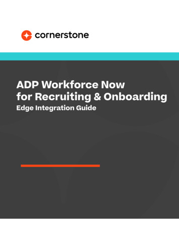 ADP Workforce Now For Recruiting & Onboarding - Cornerstone OnDemand