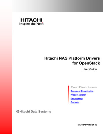Hitachi NAS Platform Drivers For OpenStack - Hitachi Vantara