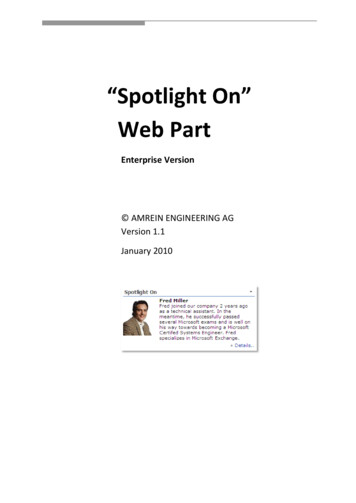 Spotlight On Web Part - Amrein