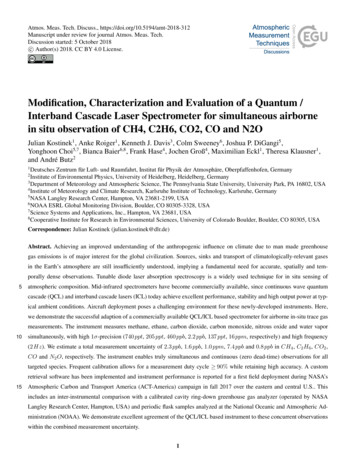 Modication, Characterization And Evaluation Of A Quantum / Interband .