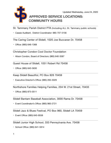 Approved Service Locations: Community Hours