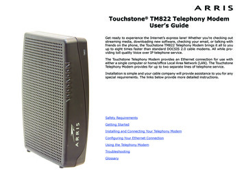 Touchstone TM822 Telephony Modem User's Guide