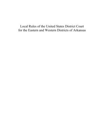 Local Rules Of The United States District Court For The Eastern And .