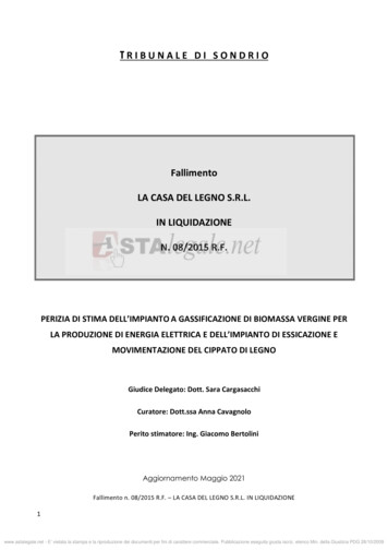 Fallimento LA CASA DEL LEGNO S.R.L. IN LIQUIDAZIONE N. 08/2015 . - Getrix