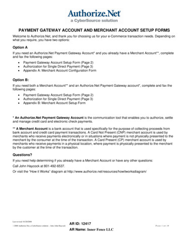 Authorize Account Setup Form - Inner Fence