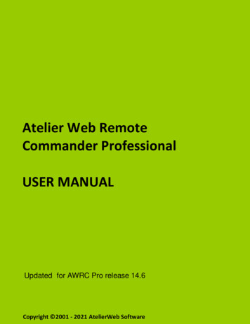 Atelier Web Remote Commander Professional