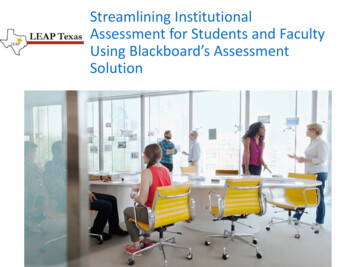 Blackboard's Assessment & Accreditation Solution