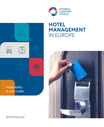 Hotel Management In Europe