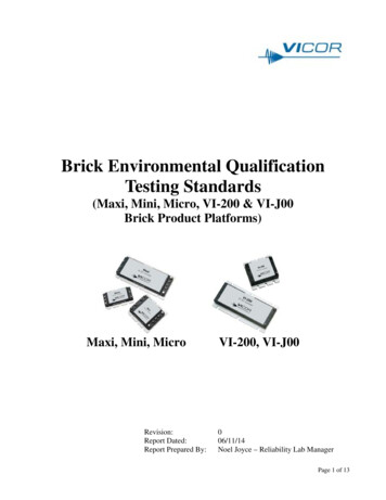 Brick Products Environmental Qualification Testing Standards