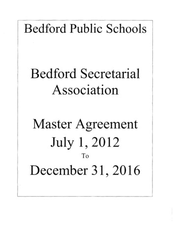 Bedford Secretarial Association Master Agreement July 1,2012