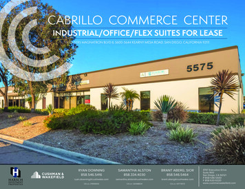 CABRILLO COMMERCE CENTER - Harsch Investment Properties