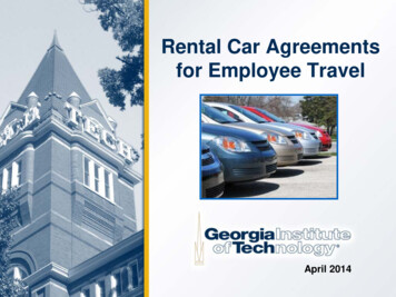Rental Car Agreements For Employee Travel - Gatech.edu