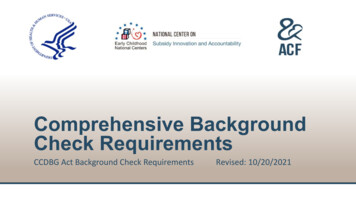 Comprehensive Background Check Requirements - HHS.gov