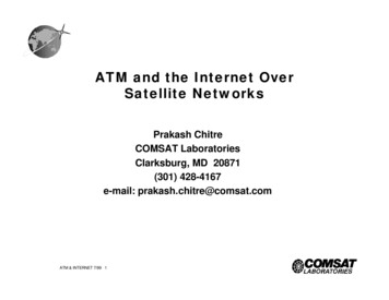 ATM And The Internet Over Satellite Networks - NTIA