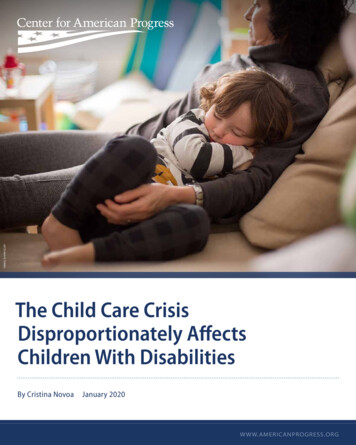The Child Care Crisis Disproportionately A Ects Children With Disabilities