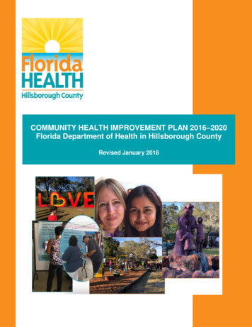 COMMUNITY HEALTH IMPROVEMENT PLAN 2016 2020 Florida Department Of .
