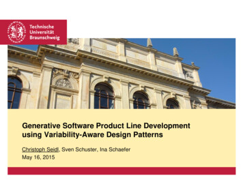 Generative Software Product Line Development Using Variability-Aware .