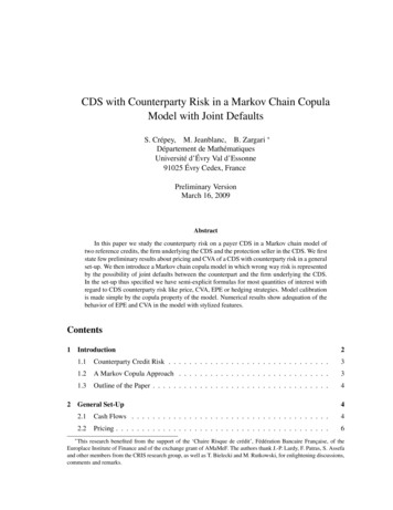 CDS With Counterparty Risk In A Markov Chain Copula Model With Joint .